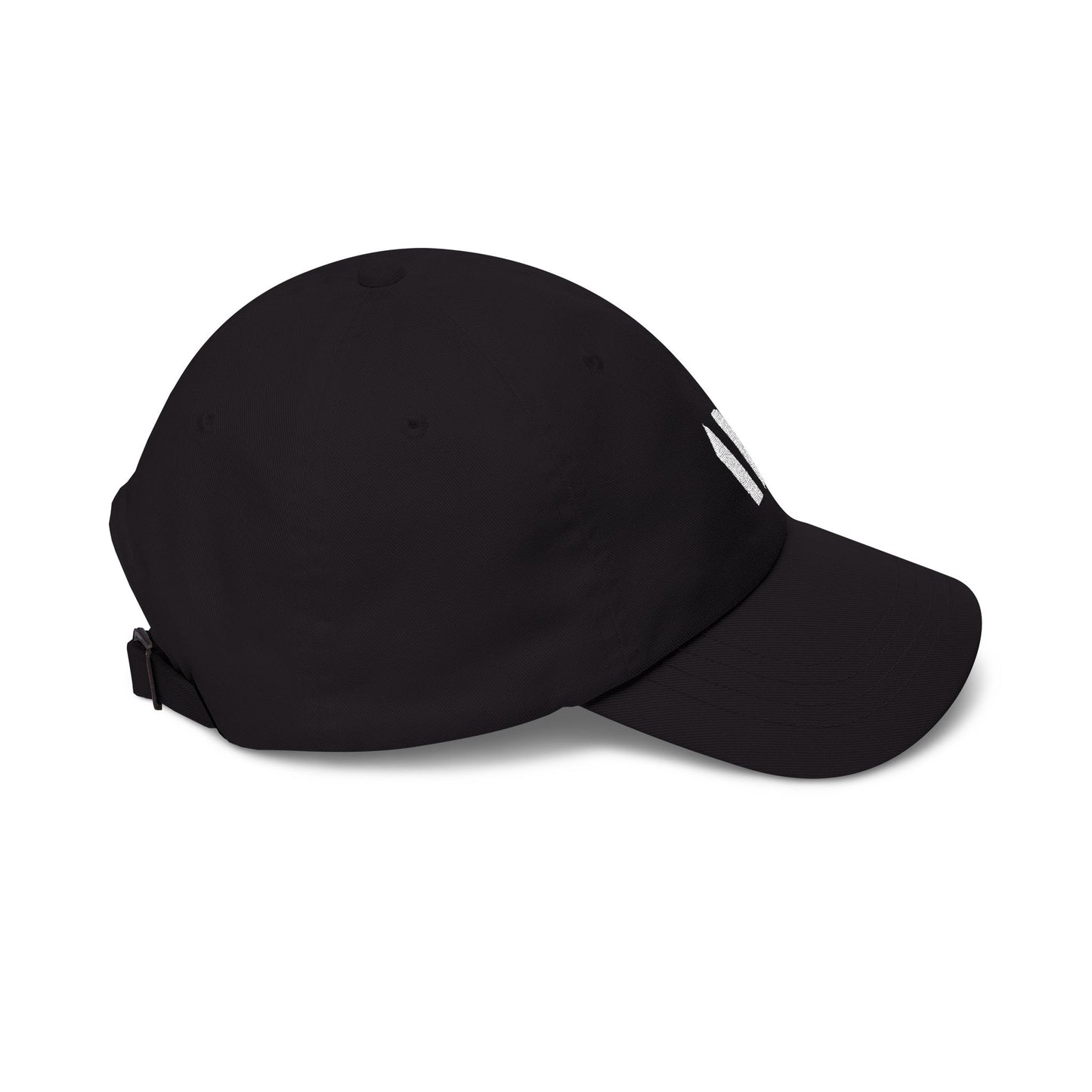 EMBROIDERED LOGO DAD HAT BLACK