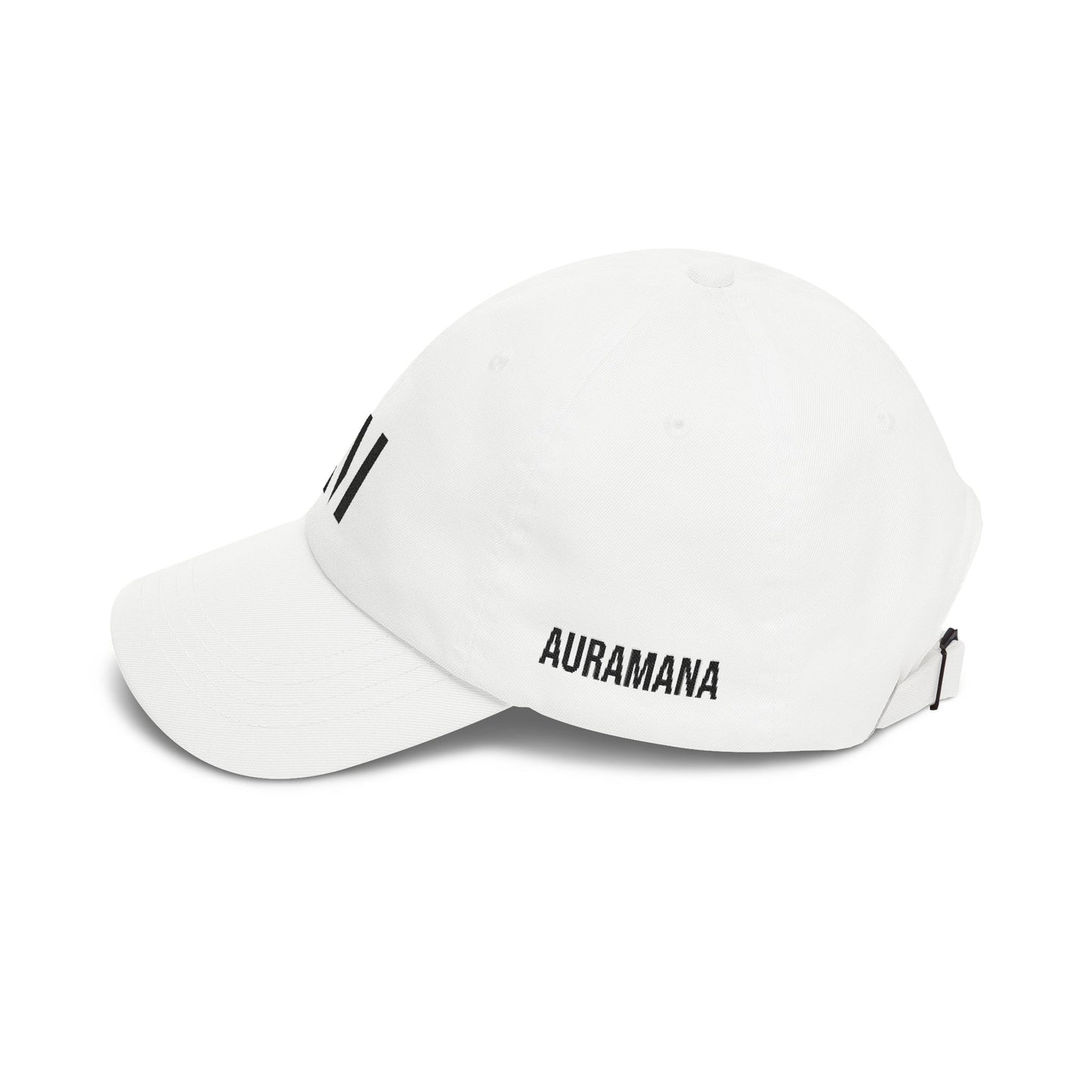 EMBROIDERED LOGO DAD HAT WHITE