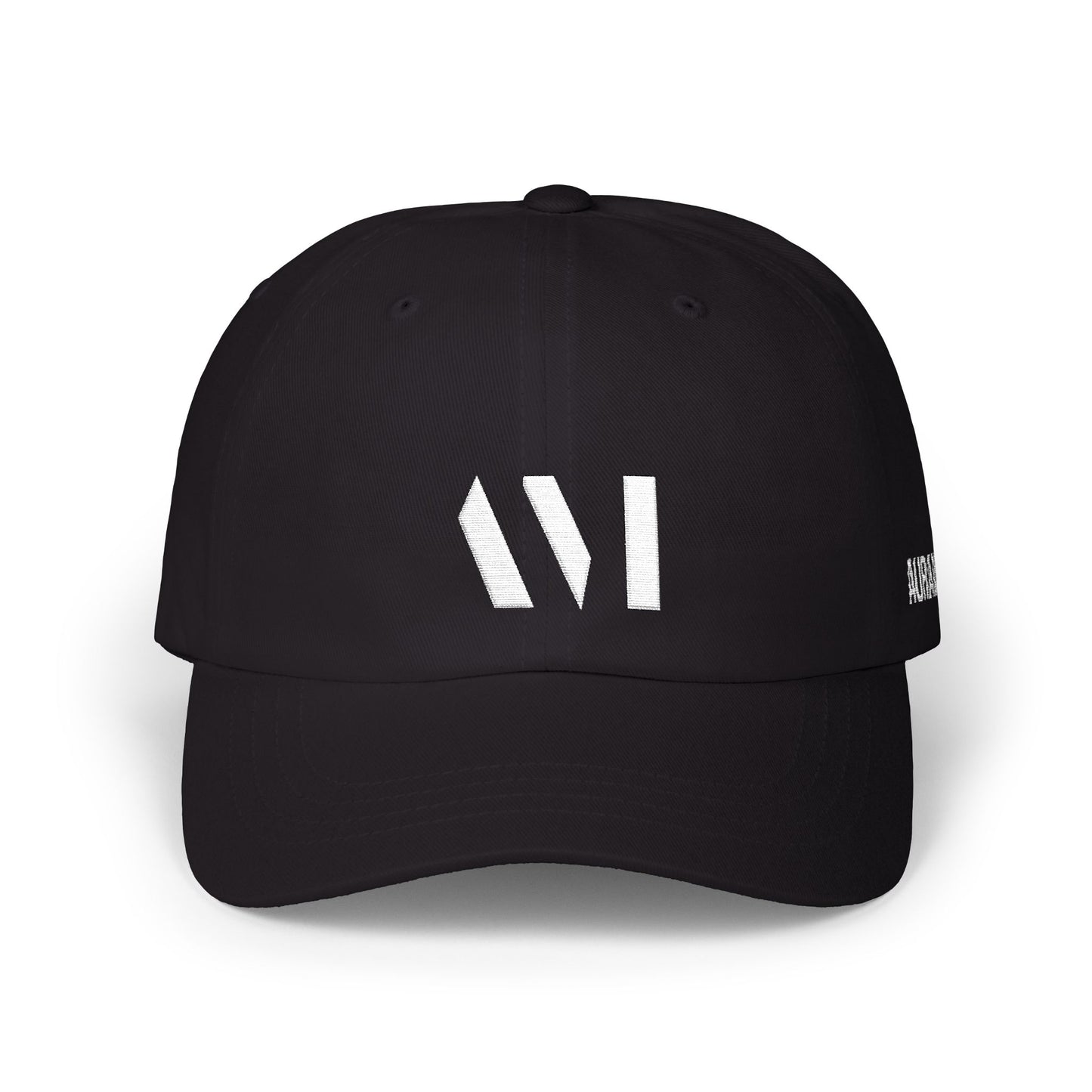 EMBROIDERED LOGO DAD HAT BLACK