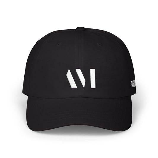 EMBROIDERED LOGO DAD HAT BLACK