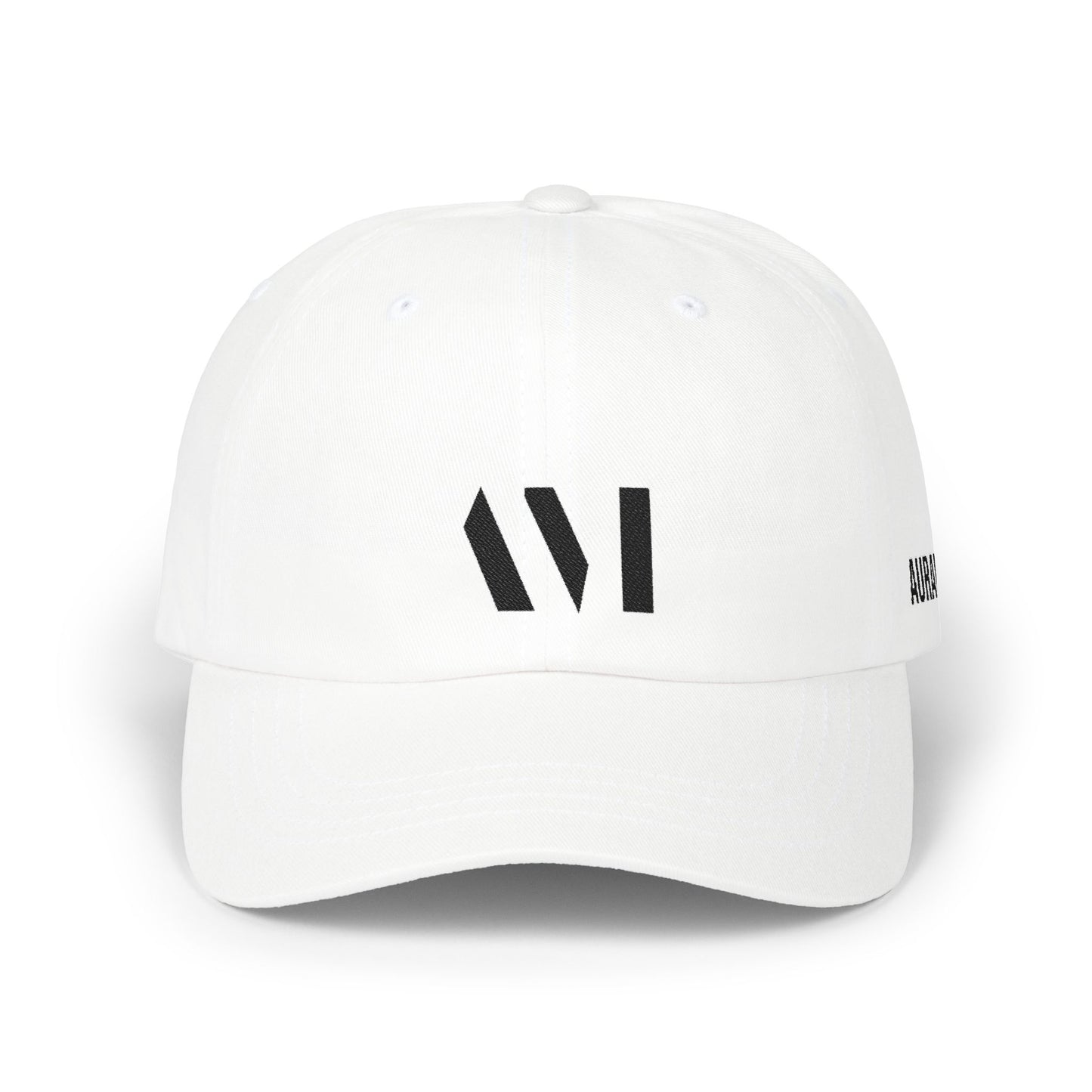 EMBROIDERED LOGO DAD HAT WHITE