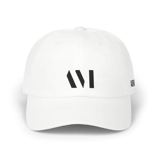EMBROIDERED LOGO DAD HAT WHITE